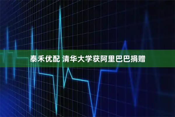 泰禾优配 清华大学获阿里巴巴捐赠
