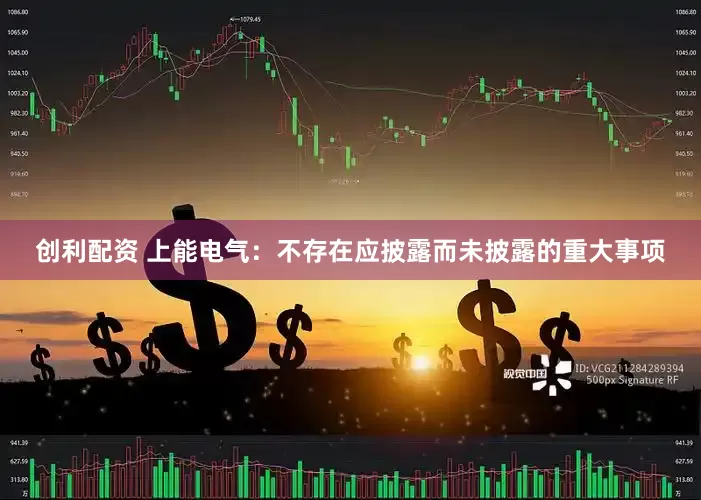 创利配资 上能电气:不存在应披露而未披露的重大事项